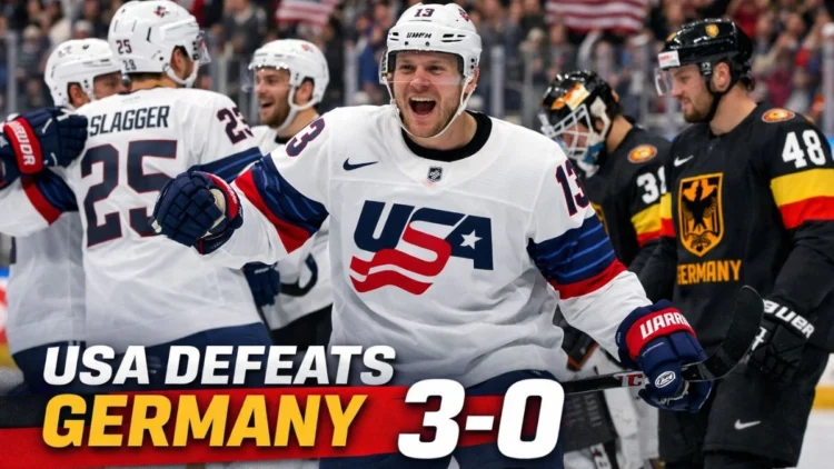 USA Men’s Hockey Finishes 3-0 With Win Over Germany